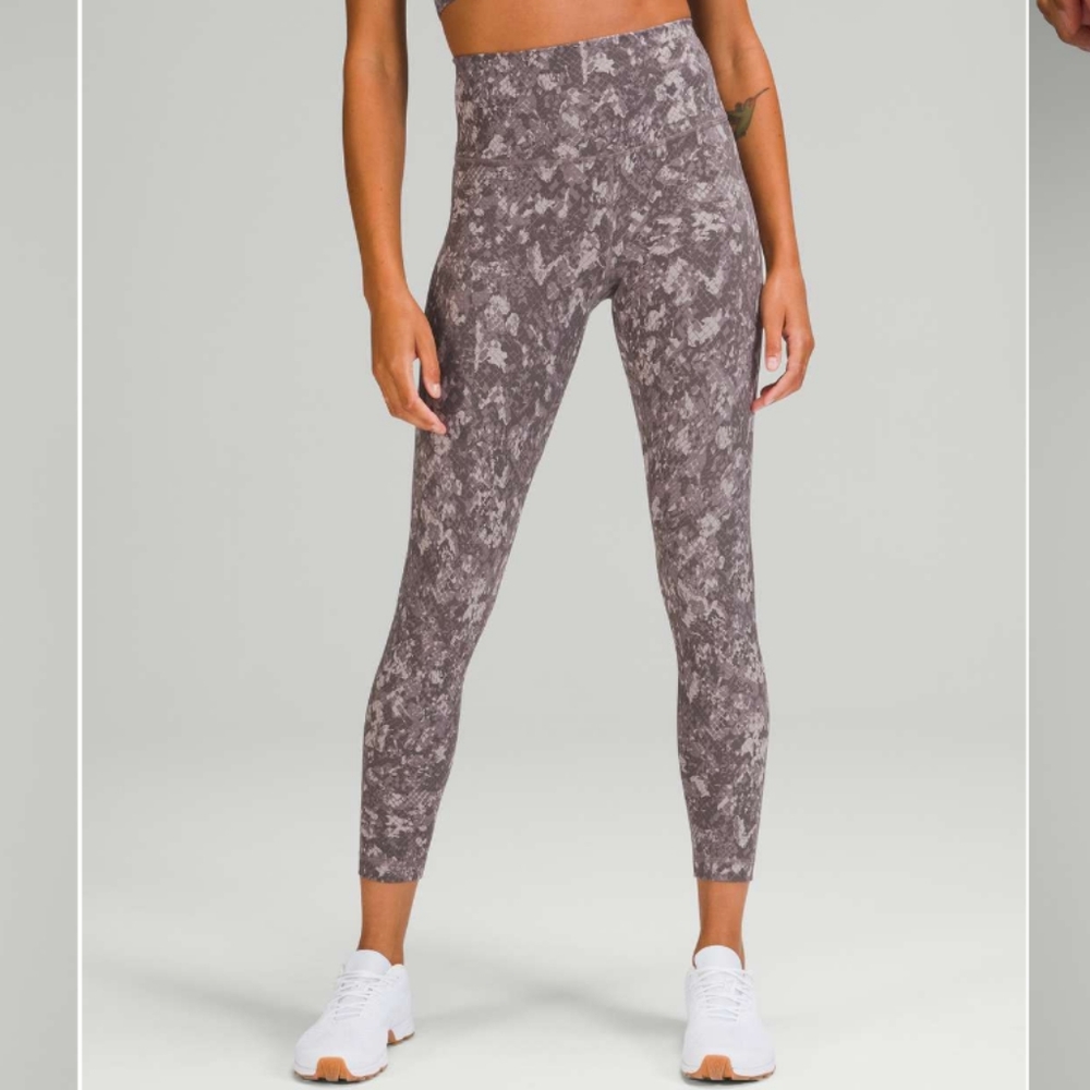 Lululemon Wunder Train Legging 25" In Grey Multi Size 4